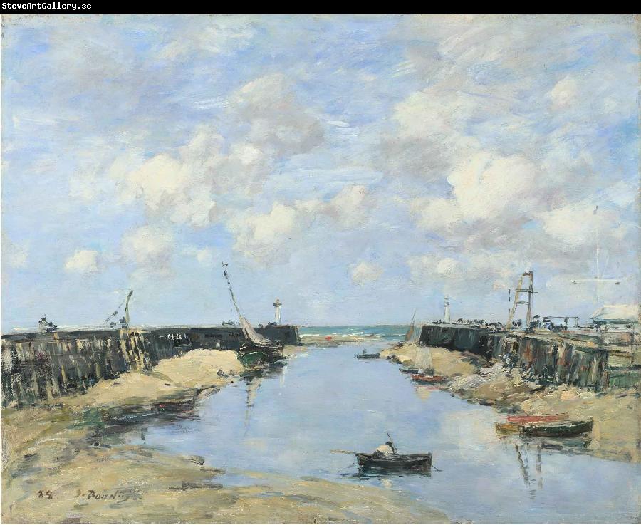 Eugene Boudin The Entrance to Trouville Harbour